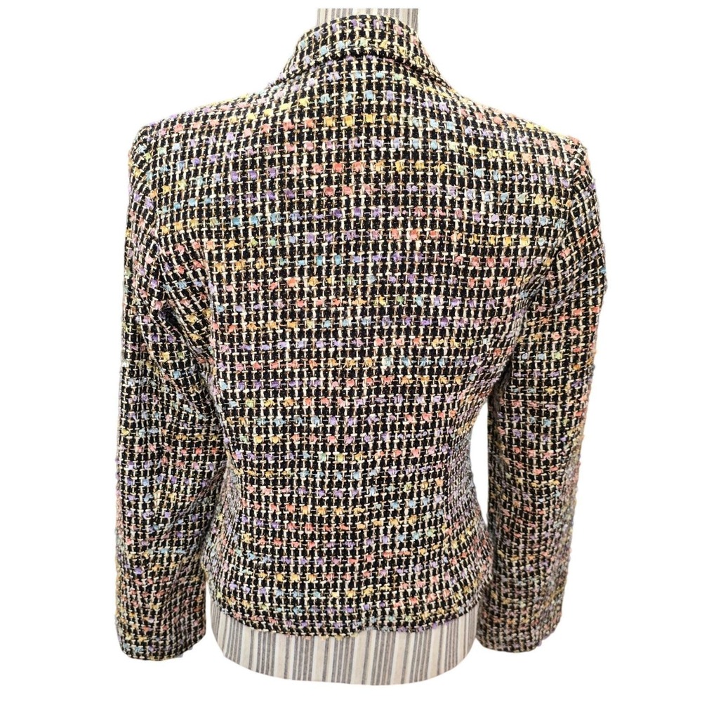 Harris Wallace New York Tweed Boucle Blazer Jacket Size 8 Blair Waldorf Gossip - Picture 4 of 8